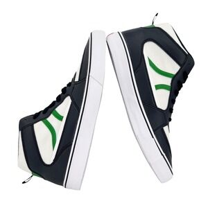 Airwalk Grind High Top Sneakers Mens Sz 10 Navy White Green Comfort Footbed NWOB